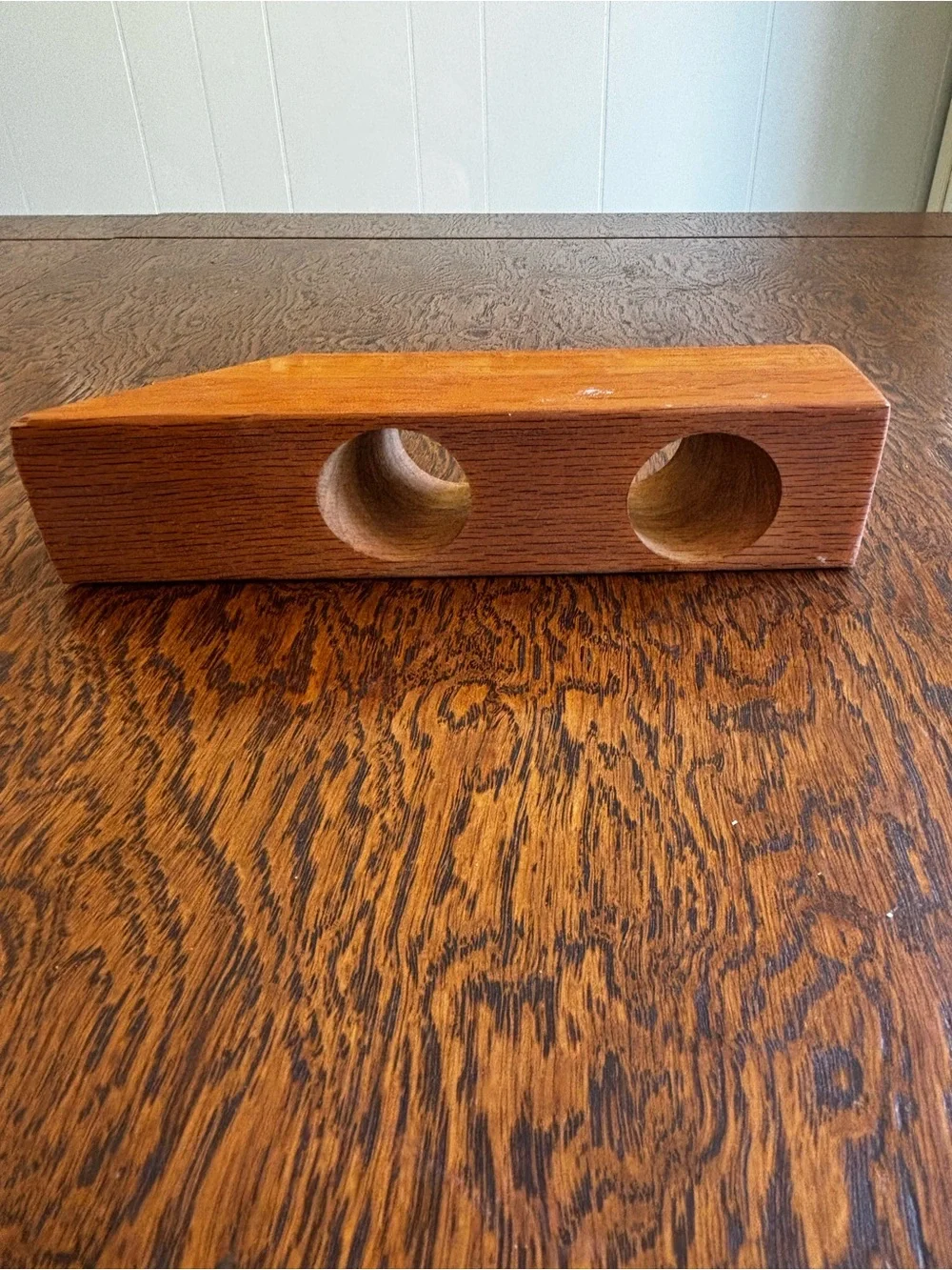 Wooden Balancing Wine Bottle Holder - Brown